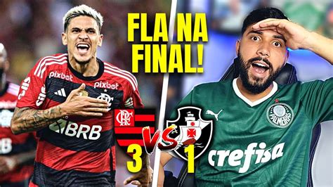 FINALISTA REACT FLAMENGO 3X1 VASCO PEDRO FAZ 2 GOLS E MENGÃO ESTÁ NA