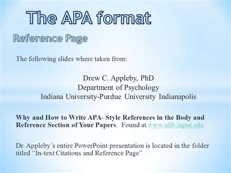 Powerpoint Apa Format Example