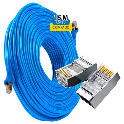 Cabo De Rede 15 Metros Cat6 UTP Conector Rj45 Blindado 15M Desconto