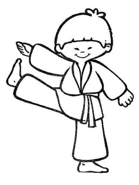 Desenho De Karatê Fácil - Desenhos de Karatê para Imprimir e Colorir