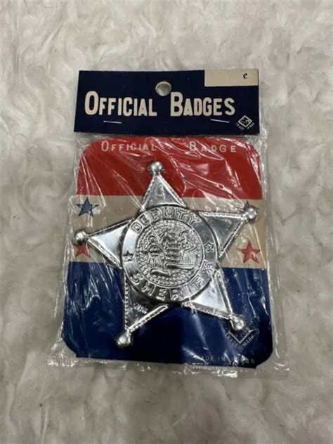 Vintage Official Badges Deputy Sheriff Toy Made In Japan Original