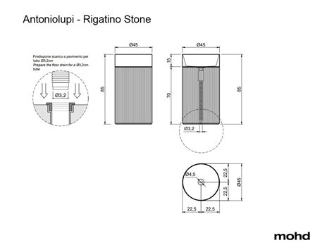 Antoniolupi Rigatino Stone Freestanding Washbasin Mohd Shop UK