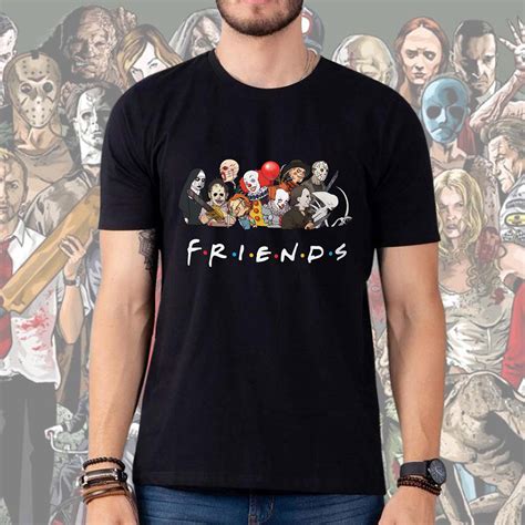 Camiseta Unissex Masculina Friends Halloween Horror Serial Killers