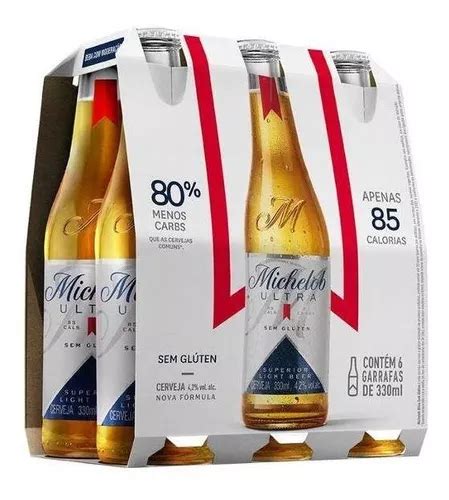 Michelob Cerveja Ultra Long Neck 330ml Com 6 Unidades Essência Brasileira