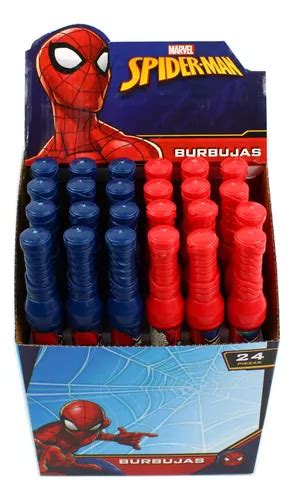 Caja Tubo Burbujero Cm Spiderman Fiesta Ni Os Burbujas Env O Gratis