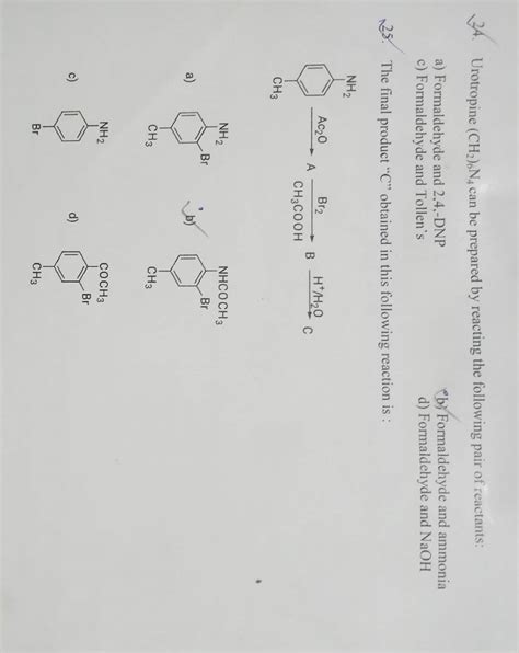 The Final Product C Obtained In This Following Reaction Is Filo