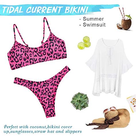 Voqeen Maillots Deux Pièces Femme Bikini Sexy Motif Animal Léopard