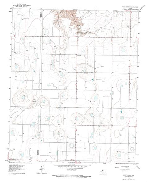 Rock Creek Topographic Map 124000 Scale Texas