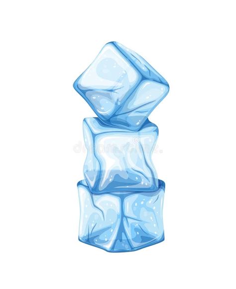 Pile Of Ice Cubes Stock Vector Illustration Of Drink