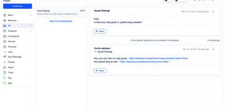 Shared Custom Inbox For Your Team Helpwise Product Updates