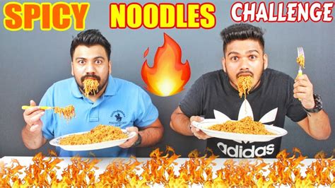 Extreme Spicy Noodles Challenge Noodles Eating Competition Food