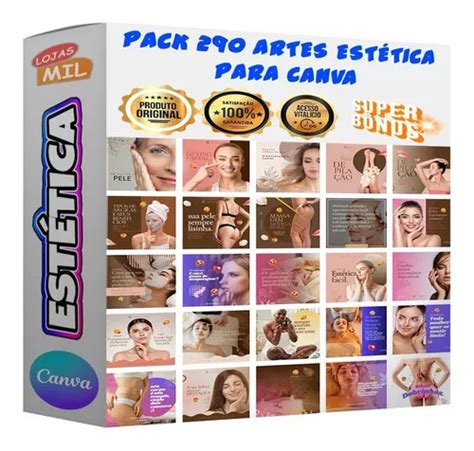 Pack Canva Estética Beleza Templates Editável 290 Artes Frete Grátis