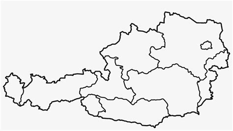 Austria States Blank - Österreich Karte Bundesländer Berge - 2000x1047 ...