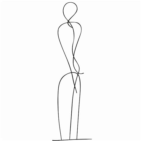 Line Art Minimalist Design Disegno Vettoriale Vettore Premium