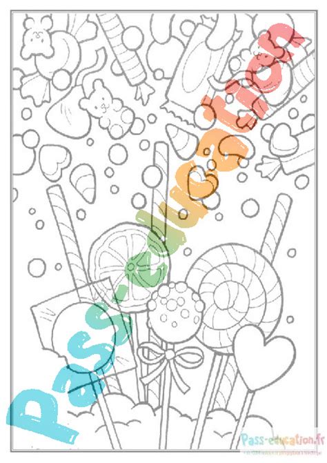 Coloriage Gratuit Bonbon Pdf Imprimer