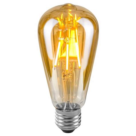 Żarówka Led Filament E27 St64 4w Ciepła Amber 12537357866 Oficjalne