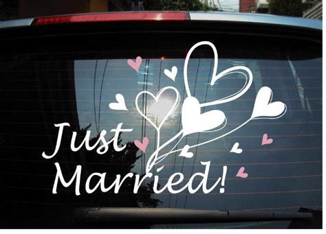 Just Married Wedding Decal Vinyl Sticker Car By Cardecorations