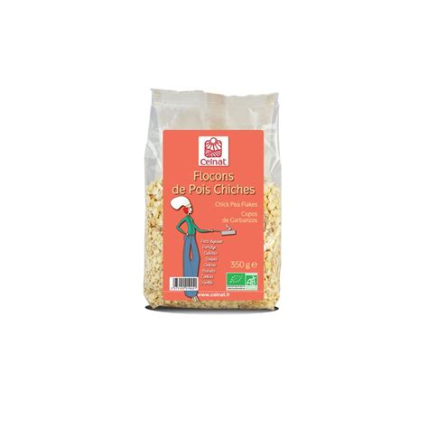 FLOCONS DE POIS CHICHE 350G CELNAT Acheter Sur EtiketBio Eu