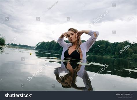 Beautiful Sensual Blonde Girl Wet Hair Stock Photo Shutterstock