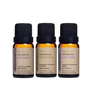 Kit Leos Ess Ncias Via Aroma Lavanda Lavandin Citronela Ml