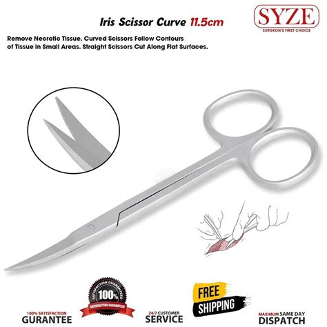 LA Grange Gum Iris Scissor Curved Tissue Cutting Surgical Suture