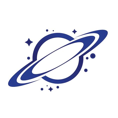 Diseño de ilustración vectorial del logotipo de saturno del planeta