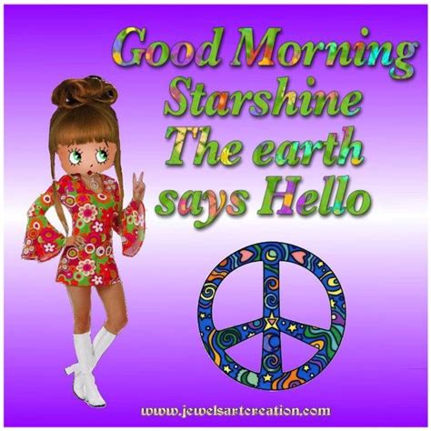 A Girl In A Dress And Peace Sign With The Words Good Morning Sunshine