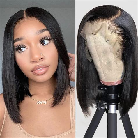 Nantliy Bob Wig Human Hair 13x4 Hd Lace Front Wigs 150 Density Glueless Pre Plucked