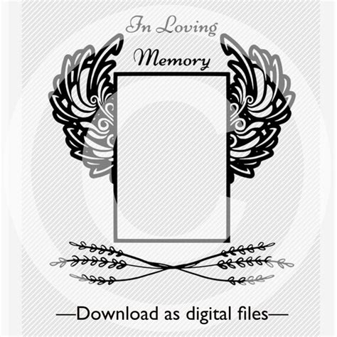 In Loving Memory Frame Ornaments Svg Memorial Svg Sympathy Etsy