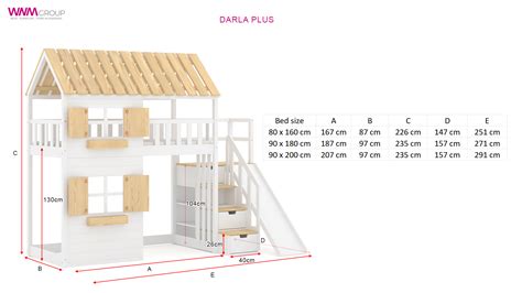 Łóżko domek na antresoli Darla Plus ze zjeżdżalnią cena 6 705 00
