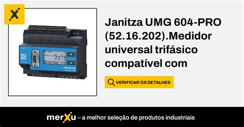 Janitza Umg Pro Medidor Universal Trif Sico Compat Vel