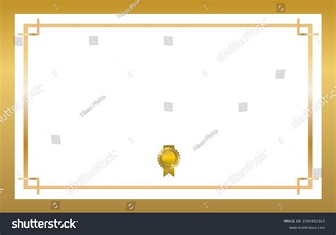 Gold Color Blank Certificate Template Image Stock Illustration 2205892167 | Shutterstock