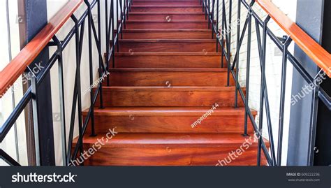 Wooden Stairs Coffee Shop Interior Modern Stock Photo Edit Now 609222236