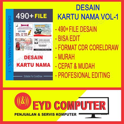 Jual DESAIN KARTU NAMA VOL 1 CAMPURAN KOLEKSI TEMPLATE DESIGN GRAFIS