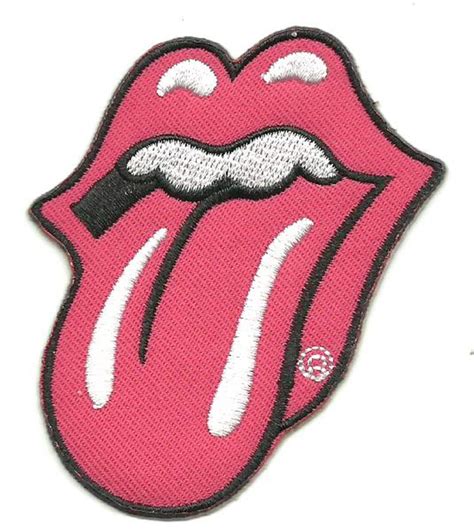 ROLLING STONES Classic Tongue Small SHAPED Embroidered | Etsy UK