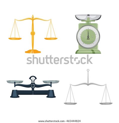 Antique Scales Set Vector Illustration Isolated Stock Vector Royalty