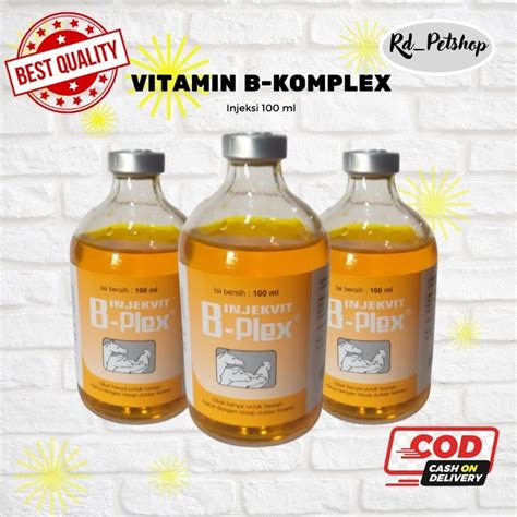 Jual B PLEX Injekvit Vitamin B Komplek Cair Hewan Ternak 100 Ml