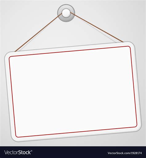 Blank Signboard Royalty Free Vector Image VectorStock