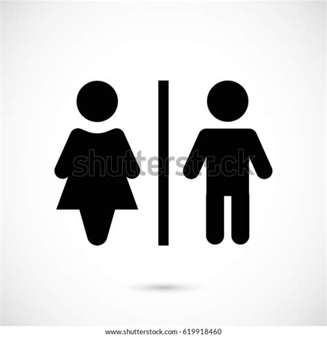 Man Woman Toilet Vector Icon Stock Vector Royalty Free 619918460