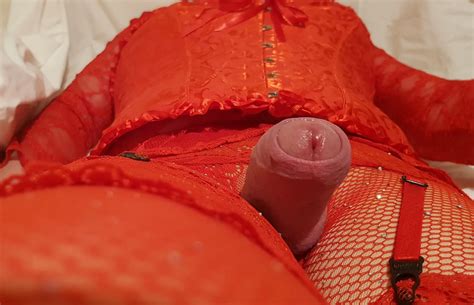 Crossdressing In All Red Lingerie Nude Pics Xhamster