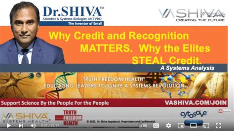 Drshiva Live Why Credit And Recognition Matters Why The Elites