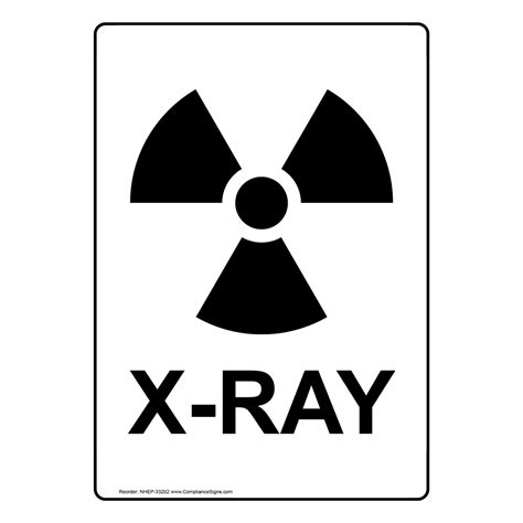 X Ray Symbol Sign Or Label Vertical White