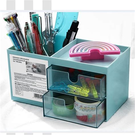 Miniso Drawer Organizer Mini Desktop Drawer Plastic Cosmetic