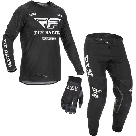 Fly Racing Evolution Dst Gear Set Black White Aomc Mx