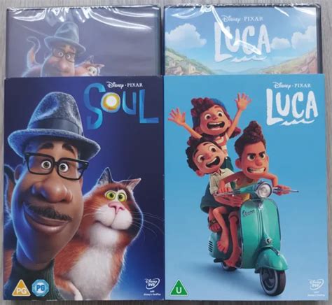 DISNEY PIXAR SOUL Luca DVDs With O Ring Slipcase Sleeves Sealed FAST