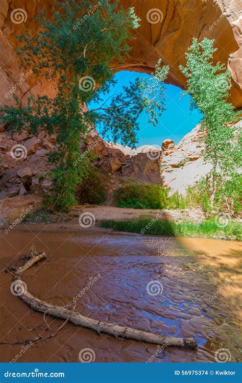 Beautiful Jacob Hamblin Arch In Coyote Gulch Stock Photo Image Of