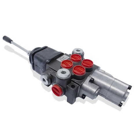 Hydraulic Monoblock Directional Control Valve 2 Spool W Single Float Detent Joystick Handle