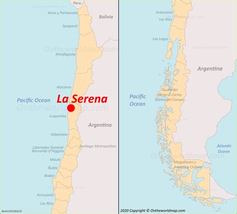 La Serena location on the Chile Map - Ontheworldmap.com