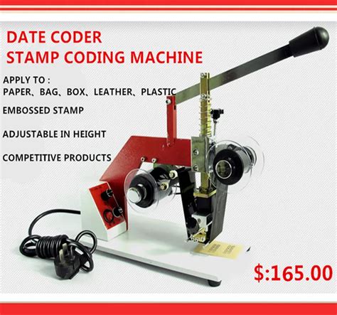 Freeshipping Manual Hot Stamping Tool Expiration Date Codes Printing Machine Thermal Ribbon
