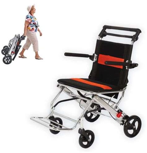 Folding Transport Wheelchair Ultralight Portable Travel Wheelchairs